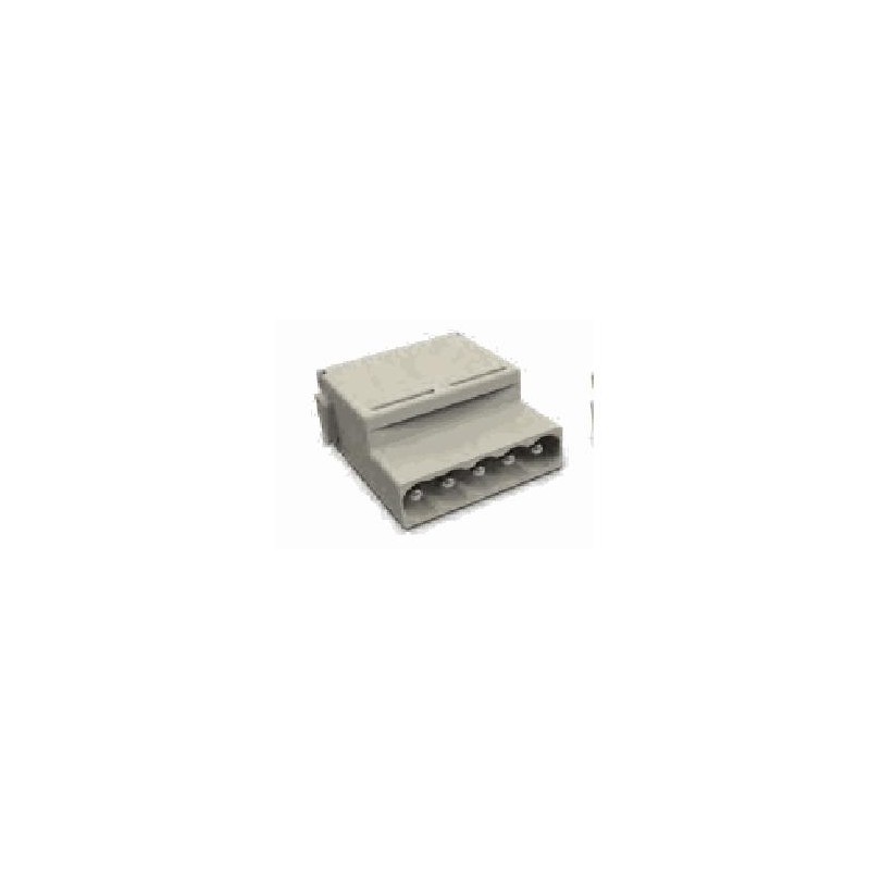 Insert HM modulaire, Raccordement à vis, mâle, 5 pin, 16A, Polycarbonate 